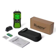 Medidor Digital De Humedad De Madera Huepar, Detector De Fugas De Agua Tipo Clavija Con 2 Modos De Medición, 8 Tipos De Comprobador De Humedad De 