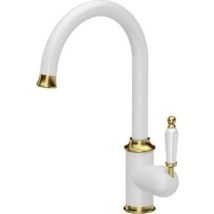 Quadron Rachel Küchenarmatur Mattweiß Gold Elegantes Design