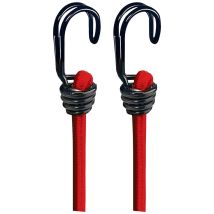 Basi Expanderseil 2er Set – Gummispannseile mit Doppelhaken – Zurrkraft 40 kg – 600 mm – Rot