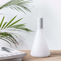 Lampe mobile RGB rechargeable blanche – Alimentation électrique, Hauteur, Matières, Largeur, Longueur, Couleur de la lumière – Ols Original