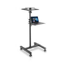 Techly - Carrello Per Proiettore Beamer Notebook Altezza Regolabile Con Mensola