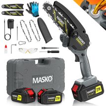 Mini Motosierra Con Batería 8000mah Motosierra Eléctrica De Mano Con 2 Baterías 4000mah Para Tijeras De Jardín / Tijeras Para Ramas / Corte De Madera 