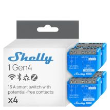 Shelly - 1 Gen4- Switch De Smart Relay, 1 Canale De 16 A, Telecomando Wireless E Senza Potenziale Per Thehome, Nessun Hub Richiesto, Alexa, Apple 