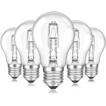 Ampolla E27 A55 A Intensità Variabile, Luce Bianca Calda, Lampadina Sferica Trasparente E27 A55 Adatta Per Plafoniera, Lampada Da Tavolo, Applique Da 