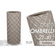 Argonauta - Paragüero En Cerámica Gris Tórtola Diseño Cm 22 X 49 H