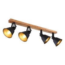 Etc-shop - Globo - Foco - Gunther - Marrón - Madera - Foco De Superficie -