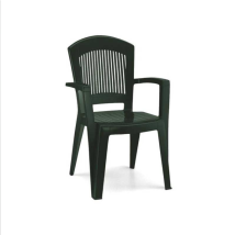 Super eleganter Gartensessel aus grünem Kunstharz – 100 % recycelbar, kratzfest, witterungsbeständig – Ideal für den Außenbereich