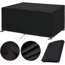 Funda Para Muebles De Jardín 200 X 100 X 75 Cm, 420 D, Oxford, Color Negro, Rectangular, Lona Protectora Para Muebles De Exterior, Impermeable, 
