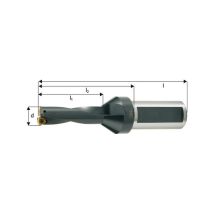 Punta solida per trapano – Diametro 21,5 mm – Dimensioni l1 66,5 mm, l2 96,5 mm, lunghezza 150,5 mm – Gambo Ø h 6: 25 mm – Maier