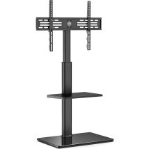 Fitueyes Tv Stnder Tv Bodenstnder Standfu Fernsehstand Mit Regal Hhenverstellbar Schwenkbar F ̈¹r 32 Bis 60 Zoll Flach & Curved Fernseher Bis Zu 30kg 