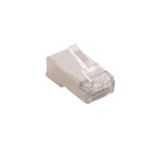 LEDKIA – Conector RJ45 FTP macho blindado – 8 pines – PVC y metal apantallado – Ideal para redes de datos