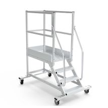 Piattaforma Con Ruote 4 Gradini - Altezza Massima Di Lavoro 2.80m - Ptf104-pt