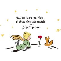 Zolginah - Little Prince Wall Sticker, Flower Quote, Make Your Life A Dream, Wall Decor, Kids Room Decor