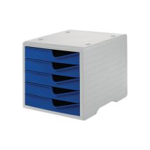 Ablagebox 5 Schubladen Grau/blau Polyl H255xb270xt340 Mm