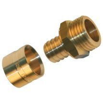 Raccordo Scorrevole Diritto In Ottone M 12 X 17 Per Tubo Acciaio Quick Plomberie