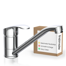 Cleo Handbrause-set, Schwarz Matt/koralle