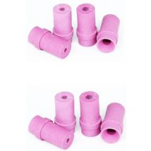 2 Jeux De 4 Buses Céramique Roses Pour Pistolet Sableuse Microbilleuse 7mm