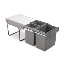 Seau Gris Lombardo M40 2x21l - Lombardo - Conteneur Avec 2 Ou 3 Compartiments D'Extraction Totale