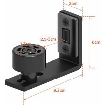 Guía De Suelo Ajustable, Guía Inferior Negra Para Puerta Corrediza De Madera, Pared O Puerta
