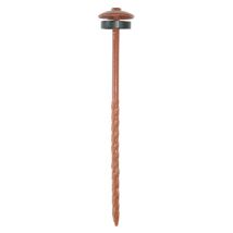 Punta De Campana Torcida 3,5x75 Mm Bwk Galvanizada Laca Roja Ladrillo - Caja De 100 - 1000002642