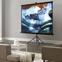 Pantalla Para Proyector - Trípode - 290 X 216 X 65 Cm - Ajustable - Para Hd Y 3d Blanco Y Negro [in.tec]