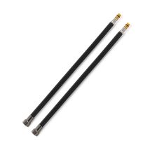 2 Flexibles Sanitaires Noir Polymère Øintér.8mm - Femelle 1/2" Acier Noir - Mâle M10x1 - 500mm - Taq Premium