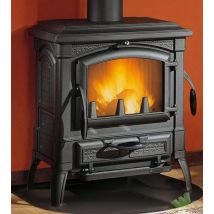 Stufa A Legna Isetta Nordica Antracite Kw 7 Volume Riscaldabile Mc 200