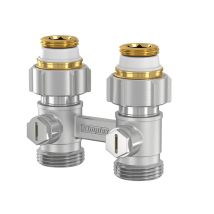 Flamco Hahnblock Excl. Durchg. D1/50 G3/4i X G3/4a Ms Vern. M. Nippel, F10010