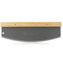 Coltello Per Pizza In Acciaio Inox Con Manico In Bambù , 36 X 12 Cm, Coltello Per Pesare, Tagliapizza - Mahlzeit