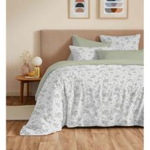 Pack Complet Housse De Couette Réversible "vanessa" 6 Pièces Pour Lit 180 X 200 "king Size" Louise Romarin - -