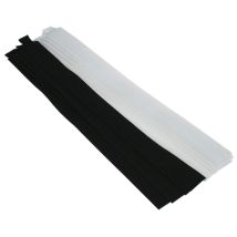 Easy Work - Klettverschluss Kabelbinder Satz 10 Teilig Klettband Schwarz Weiss