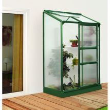 Digiplastics - Gewächshaus Vitavia Ida 900,aluminium Grün+polycarbonat Stegplatten 4 Mm, 69x131 H182 Cm,von Ezooza