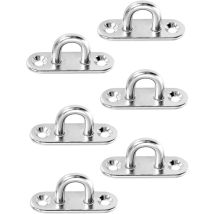 Pyygy - Piastra Con Occhiello In Acciaio Inossidabile Sella In Acciaio Gancio Da Parete Per Soffitto Da 5 Mm Piastre Con Occhiello M5 In Acciaio 