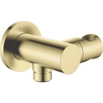 Conector Redondo Angular Con Soportes Para Auriculares, Oro Cepillado Nac R57k