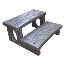 Escalera de dos peldaños para Spa – 336 mm x 394 mm – Acceso seguro y cómodo – STARPOOL