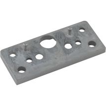 Marchesi Distanzplatte 5mm , Für Zusatzschloss, 70x30mm, Zinkdruckguss Silber