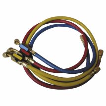 Jeu De 3 Flexibles Flare Ff1/4" Sae Avec Vannes - Galaxair : Sa-ct360-ryb