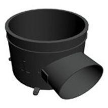 Pluggit Attacco Angolare Dn150-80 Incl. Protezione Intonaco, Evws1