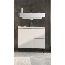 Meuble Sous Lavabo 60 Cm Moderne Gris Cachemire Salsa