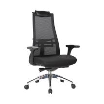 Altri - Chaise De Bureau Sydney, Chaise De Direction En Maille Avec Accoudoirs, Siège De Bureau Ergonomique, Cm 71x69h110/118, Noir