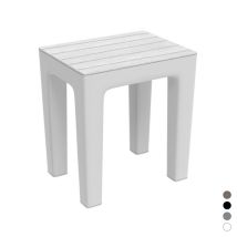 Sgabello Woody In Pp Effetto Legno Tortora 38 X 29 X 41,5 Cm Sedia Sgabelli Da Bagno Tortora