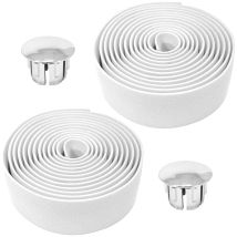 Cyclingcolors 2x Nastro Manubrio Bicicletta Da Corsa Schiuma Eva Universale Strada Striscia Di Collaciclismo, Bianco