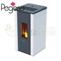 Estufa de pellet Vera 7 kW – Eficiencia 90% – Hierro fundido – Conexión para termostato externo