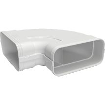Optimairo N14055 Flachkanalbogen 90 Grad, Lüftungskanal, Luftführung, Ventilationssystem, Geräuscharm, Kunststoff, Weiß, 175 X 80