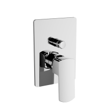 Wts - Platte Und Griff Für 2-wege-badewanne/dusche Aus Verchromtem Messing - Teorema Edge - Standard