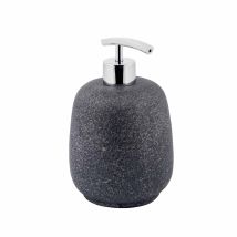 Metaform - Dispensador De Jabón Jabonera De Encimera Gris De Poliresina Para Baño Mod. Afra