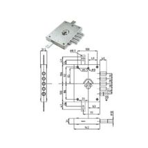 Dierre - Triple Verrouillage Appliquer Cyl. Européen Avec Loquet Aveugle. Lourd 63 Mm - 63 Mm (imb Ne42) Réversible Dans Enveloppe
