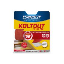 Koltout Ruban Extra Fin Adhésion Ultra-fine Et Discrète - Onyx