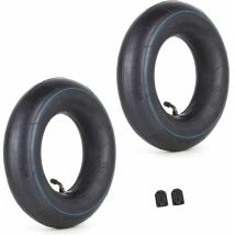 Inhhub Rasenmäherrad & Schlauch – 2er-pack 4.00/3.50-6 350/400-6 3.50-6 4.00-6 4.10-6 Innenschlauch Mit Tr87 Gebogenem Ventilschaft, Ersatz Für 