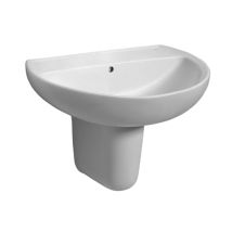 Kolo Rekord - Lavabo 55x42 Cm, Senza Foro Per Miscelatore, Bianco K91055000